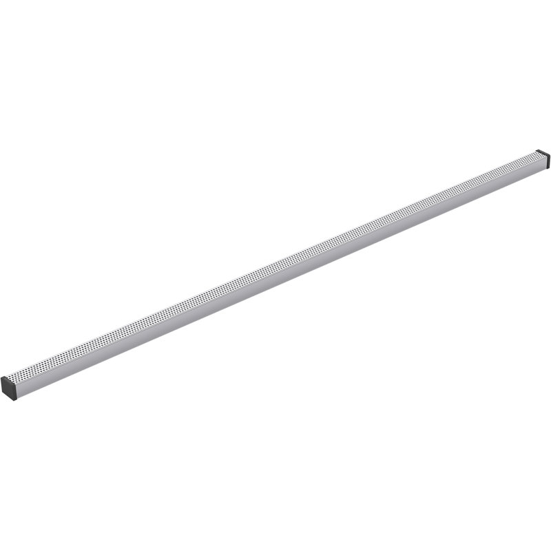 Linear Grid Shower Drain, Bright Silver