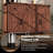 55" Sideboard Buffet Cabinet with Storage, Coffee Bar Cabinet with 2 Drawers and 4 Barn Doors-647124364