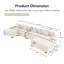 Canapé modulaire surdimensionné en U-118377381