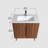 30" Striped Walnut Bathroom Vanity with Sink