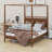 Solid Wood Canopy Bed Frame Four Posters Bed-655764483
