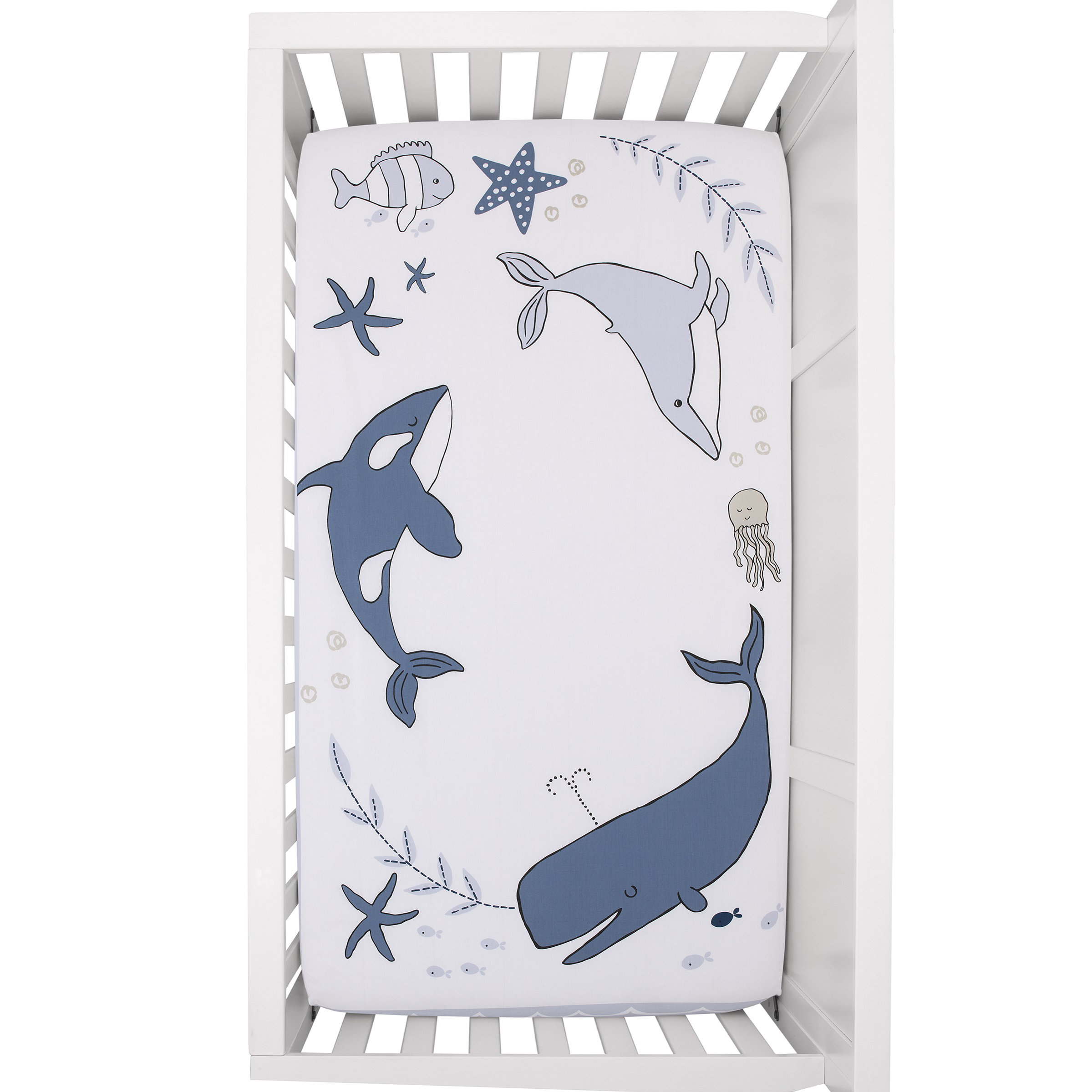 Sunside Sails NoJo Marine Navy, Light Blue, and White Ocean Friends 100