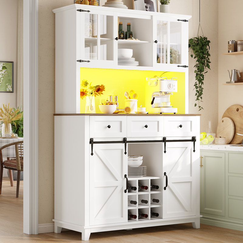 180cm Kitchen Pantry, White