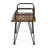 Rustic Industrial Chair - 2 Pieces, Wood Seat, Iron Frame, Finish, For Backyard Patio Decor 2 Seats, Frames, Stylish