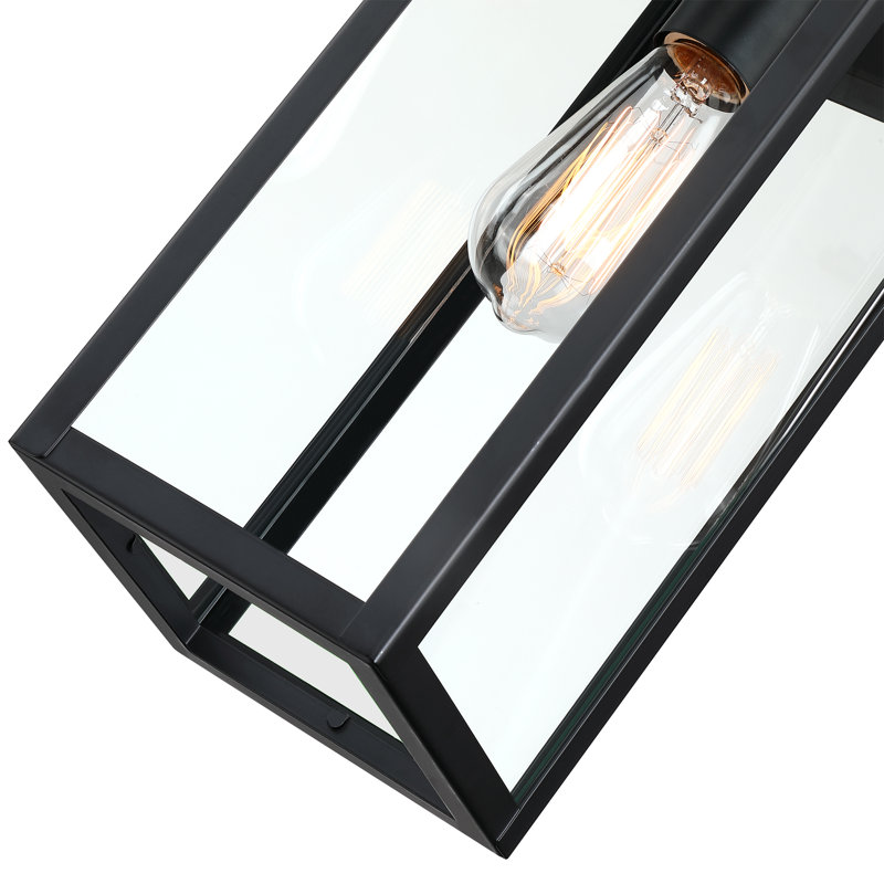 Ulonda Wall Light with Motion Sensors, 18.74" H x 5.91" W x 5.91" D, Matte Black, 1 Light