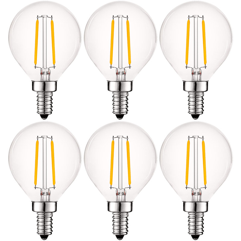 4 ampoules à DEL (intensité équivalente à 40 watts) G16,5, intensité variable, culot E12 / candélabre, 2 700 K