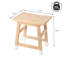 Tabouret d'appoint en bois massif de 18 po fabriqué à la main Finesse-280229465