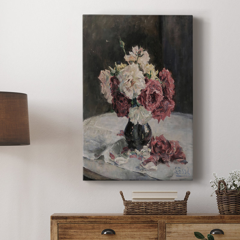 Reproduction florale rétro L XXII - galerie Cavas sur mesure, H 18 po x l 12 po