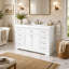 Freestanding Bathroom Vanity with SMC Sink, MDF Cabinet, 2 Doors, 2 Divided Drawers, 4 Storage Drawers, Soft-Close, Adjustable Shelf