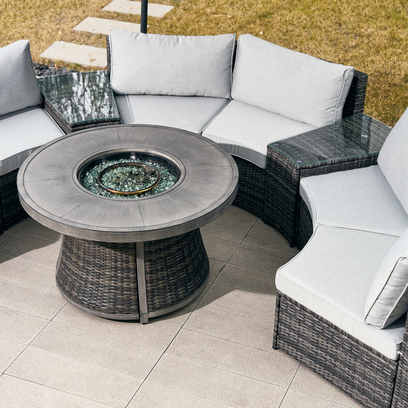 Areefa 6 - Person Patio Conversation Set with Cushions