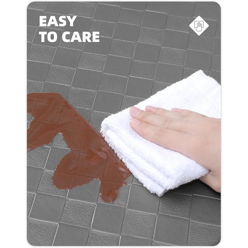 Gray Cushioned Anti-Fatigue Non-Slip Kitchen Mat Set