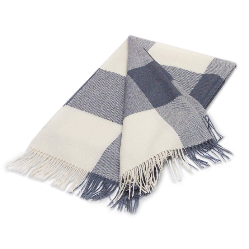  Alpaca Checkered Woven Blanket