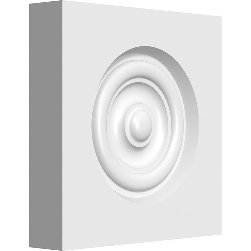 Standard Sedgwick Bullseye Rosette with Square Edge, 5" H x 5" W x 1" D