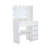 Modern Makeup Vanity Desk With Mirror & , 3 Lighting Understandings, 4 Drawers, Copious Storage, White Adjustable Brightness, Extra Dressing Table