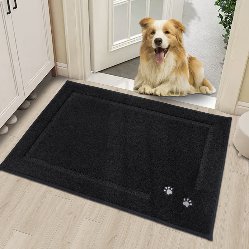 Non-Slip Indoor Doormat, 81.3cm W x 121.9cm L, Black