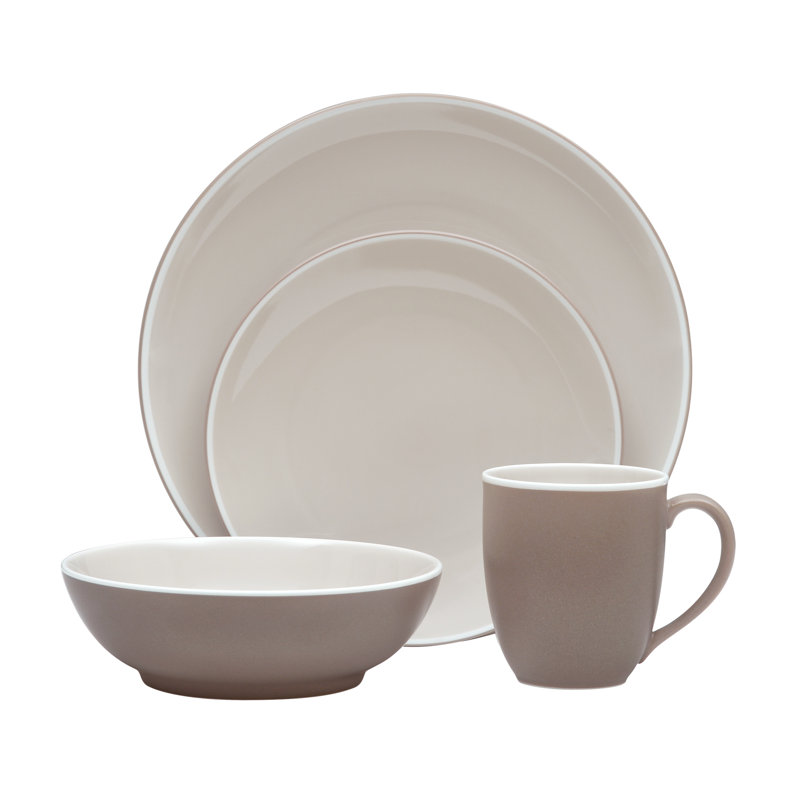 Noritake ColorTrio Coupe 4-Piece Place Setting, Clay