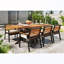 Ensemble repas d'extérieur 7 pièces avec 6 chaises et coussins amovibles-214547256
