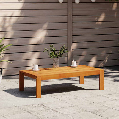 Fawnlily Rectangle Solid Wood Outdoor Coffee Table - 100 cm W 50 cm D