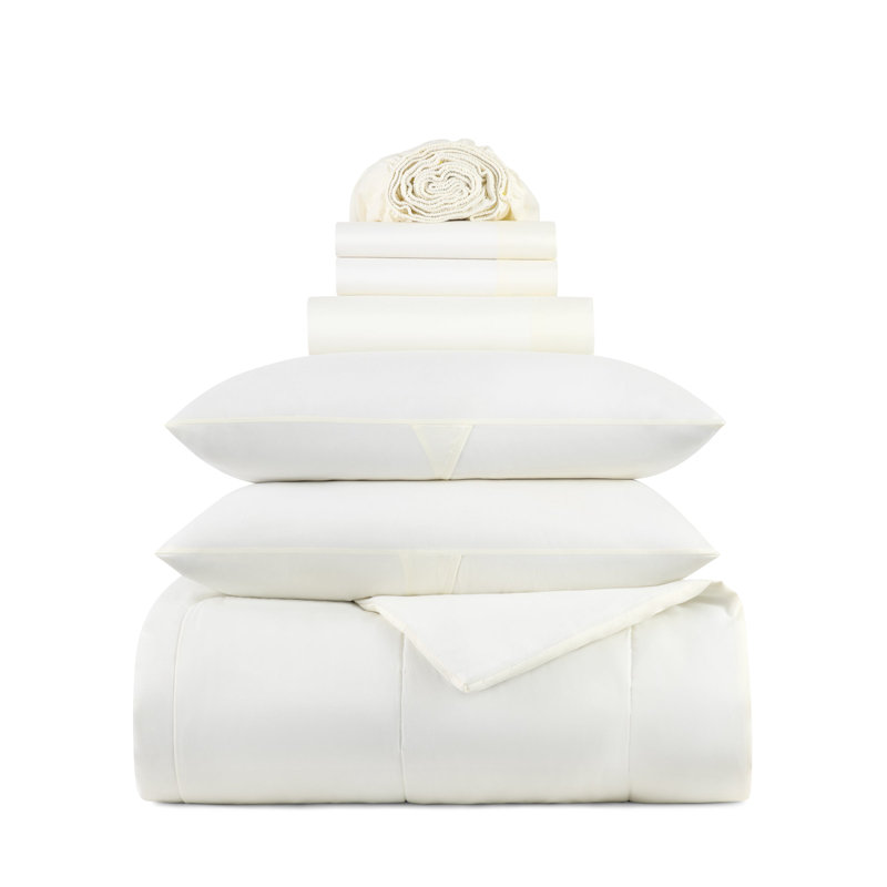 King White Organic Microfiber 7-Piece Bed in a Bag Set