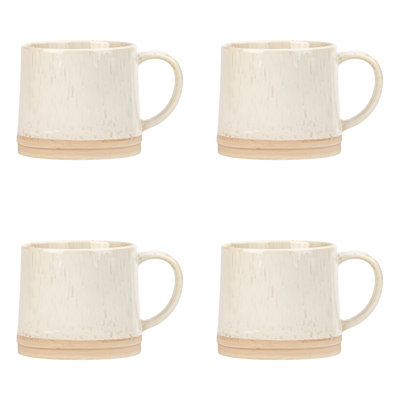 10 grandes tasses Rhea Street, blanc