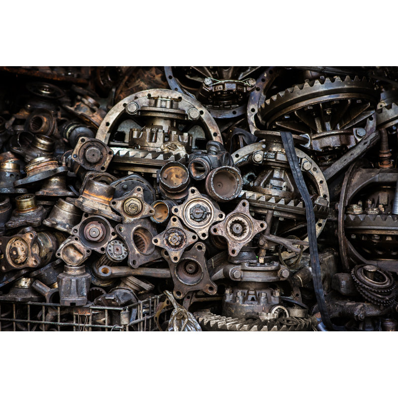 Old Machine Parts by Nixxphotography - Wrapped Canvas Print, 61cm H x 91cm W x 3.8cm D