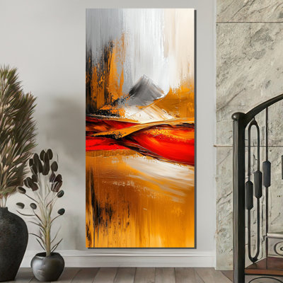 «Nycolas Day and Night Golden Mountain Landscape I - Mountains», art mural