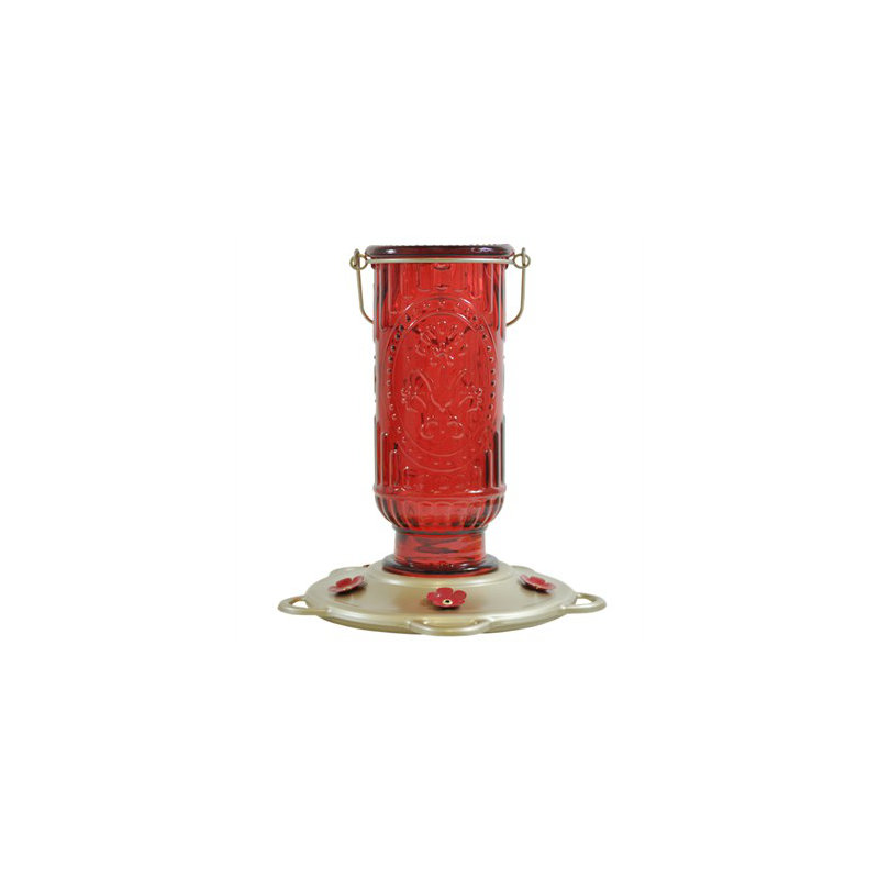 Mangeoire à colibri rétro, Rouge / doré
