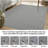Machine WashableRealistic Braided Area Rug, Stain Resistant, Non-Shedding, Soft Thin Indoor Non-Slip Carpet (Black)-357582056