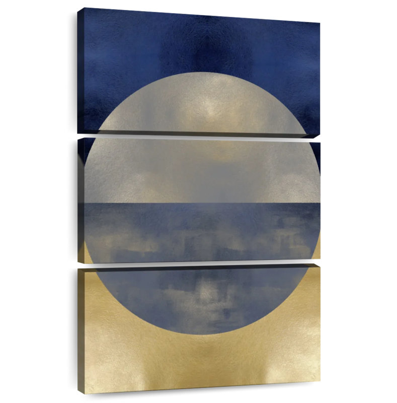 Avery Blue Sphere I, 50" H x 32" W