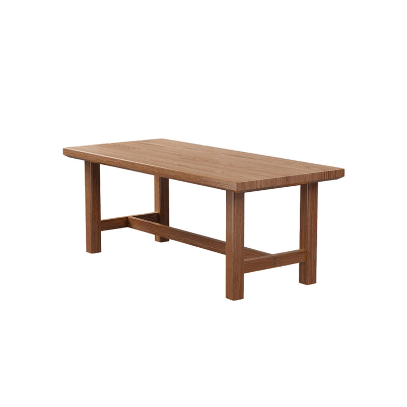 Solid wood solid large dining table, 29.52"H x 62.99"L x 33.46"W, Dark Brown