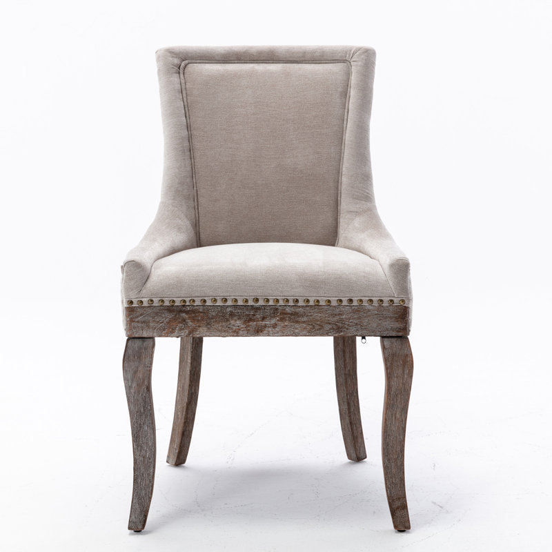 Oxford Plush Comfort Upholstered Dining Chairs, Beige, 6
