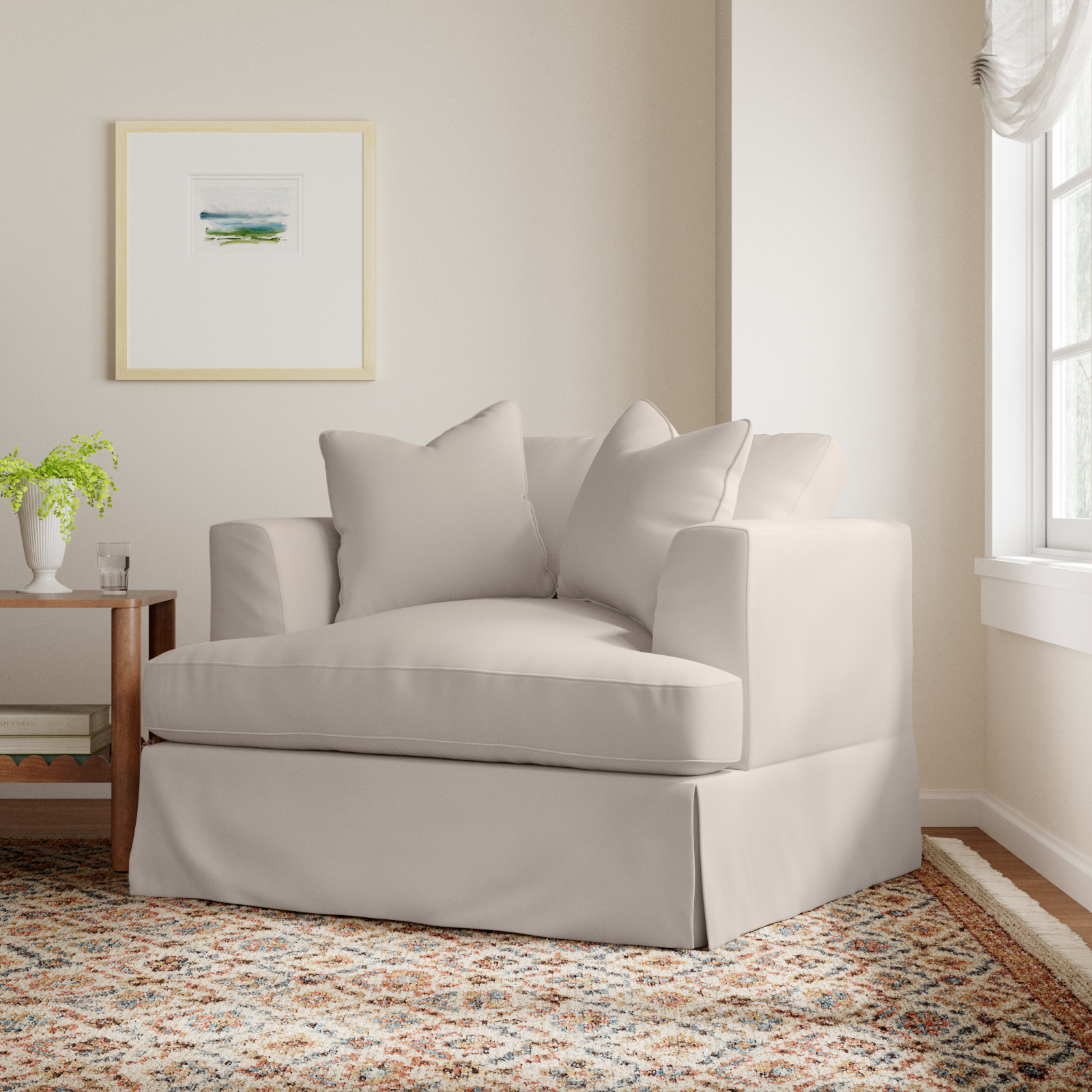 Lucia Armchair - Custom Upholstery by Wayfair™, Canvas Sunbrella® Canvas