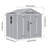 7 ft. 5 in. W x 6 ft. 5 in. D Plastic Reverse Apex Tool Shed