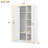 3-Door Shutter Wardrobe With Shelves, White
