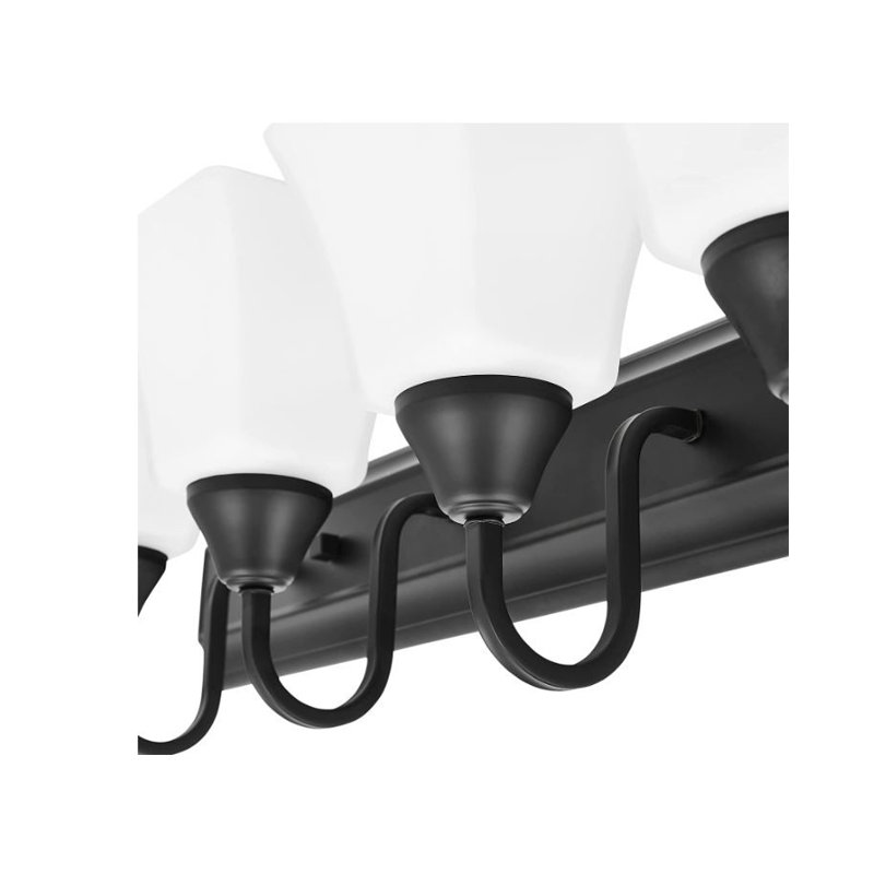 Éclairage de salle de bain 4 lumières à intensité variable noir