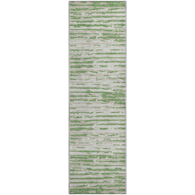 Premium Machine Washable Prisco Green Rug