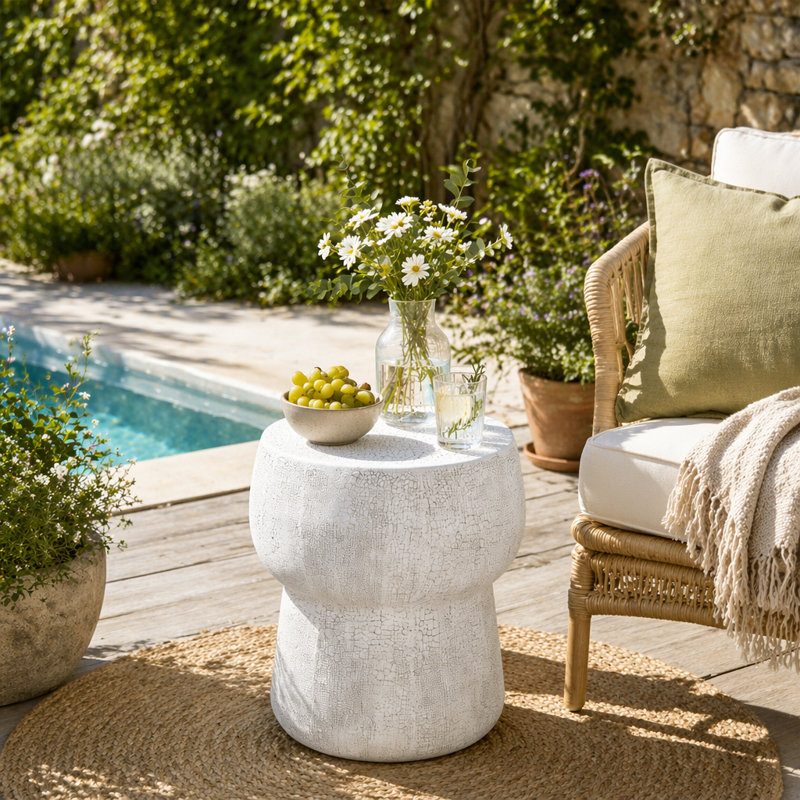 Table basse d'extérieur en béton