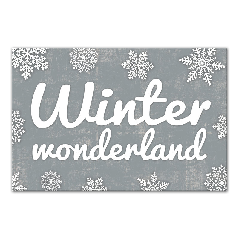 «Winter Wonderland», reproduction d'art textuel sur toile tendue