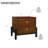 Lillemor Solid Wood Nightstand Walnut Black