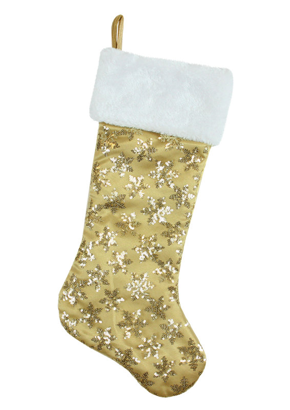 Chaussette de Noël 20,5 po, Or