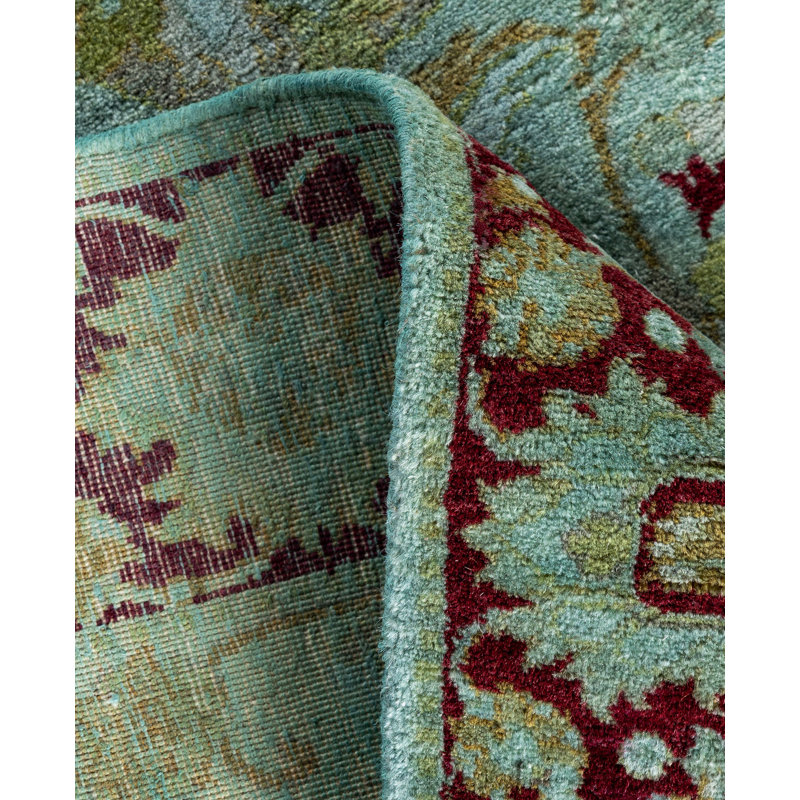 Overdyed One-of-a-Kind 2' 6" X 8' 5" Hand Knotted Area Rug