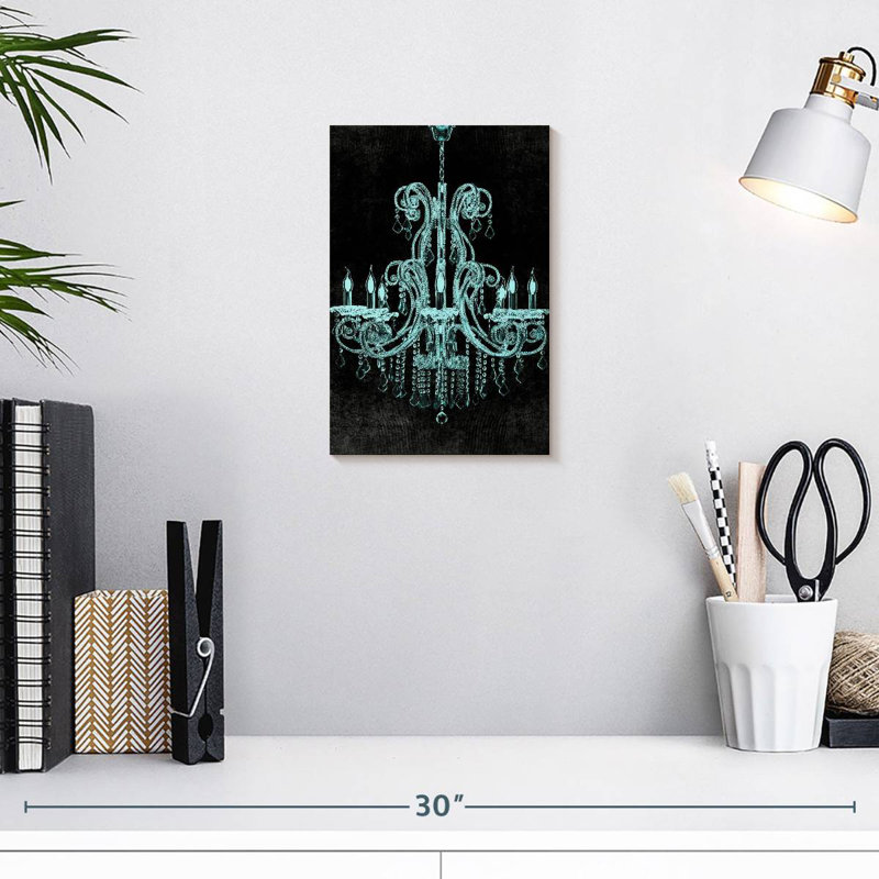 Lustre bleu Kerner, H 12 po x l 8 po