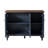 Melesio Retro 3 Door Storage Cabinet  Sideboard Buffet With Plaid Pattern Front