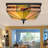 Tiffany 6"-Wide Retro Square Tiffany Ceiling Light