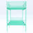 Bunk Bed With Ladder And High Guardrail, Able To Split, Metal Bunk Bed, Storage Space, Noise Free,Twin Over Twin Size,Green-1550968817