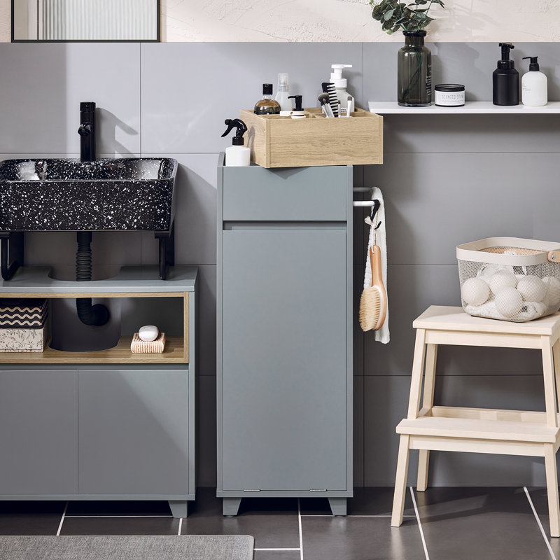 Wood Laundry Organisation Essentials, Grey
