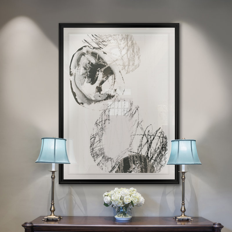 Scribble Stones II - impression sur toile tendue, H 30,5 po x l 42,5 po x P 1,5 po, Cadre noir