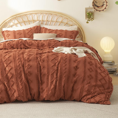 Bedsure Boho Duvet Cover King Size, Soft & Comfortable Elegant Design Boho Bedding for Decoration, Machine Washable Comforter Cover for All Seasons