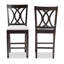 Upholstered Counter Stool with Solid Wood Frame-657834517-657834504-657834505