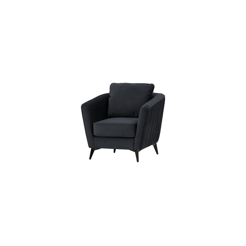 Upholstered Armchair, Black